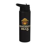 Smokey Bear Cute Retro Head Stainless Steel Insulated Water Bottle