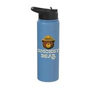 Smokey Bear Cute Retro Head Stainless Steel Insulated Water Bottle