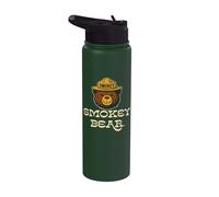 Smokey Bear Cute Retro Head Stainless Steel Insulated Water Bottle