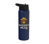 Smokey Bear Cute Retro Head Stainless Steel Insulated Water Bottle