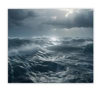 SMTDeco Protection plaque de cuisson, vitrocéramique, verre trempé, pour cuisinières électrique, à induction,planche à découper 60x52 cm une pièce Sea Storm Grey (106934)