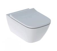 Geberit WC suspendu Smyle Square 500.683.00.2 – Rimfree sans rebord, abattant antibactérien, blanc
