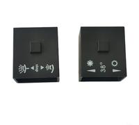 SMZhomeone 1 paire de poignées carrées de contrôle de température de douche en plastique ABS noir avec marques blanches pour baignoire et vanne thermostatique salle de bain rénovation