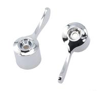 SMZhomeone 1 paire de têtes de levier de rechange pour robinet de lavabo, kit de conversion 1/4 de tour, poignées en laiton massif chromé, pour vieux robinets cassés pour salle de bain