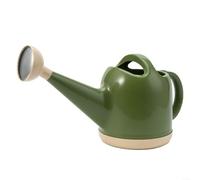 SMZhomeone Arrosoir de 4 l avec pommeau de douche en acier inoxydable, pot de jardin en plastique PP épais pour une fertilisation douce des plantes, jaune laiteux léger (vert foncé)