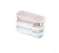 SMZhomeone Boîte Snack 3 Pack Étanche Double Compartiment Boîte Snack 3(2-Compartments)
