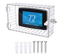 SMZhomeone Boîtier de verrouillage thermostatique avec couvercle de protection pour oîtier de sécurité en ABS pour empêcher les animaux de compagnie pour la maison, le bureau, la crèche, blanc