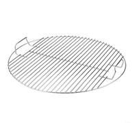 SMZhomeone Grille de barbecue pliable pour barbecue Weber rond au charbon de bois de 440 cm, grille rabattable en acier inoxydable avec charnière pour un remplissage facile, grille de cuisson argentée