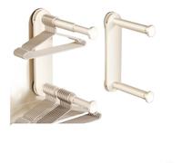 SMZhomeone Lot de 1 cintre mural à ventouse réglable et pliable en acier au carbone robuste pour salle de bain, chambre à coucher, balcon Gris acier 27 cm (2 blancs)
