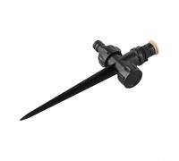 SMZhomeone Lot de 2 arroseurs rotatifs à 360 degrés multi-réglables en plastique à fort impact pour jardin, pelouse, ferme, arrosage noir et vert