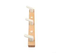 SMZhomeone Lot de 3 crochets muraux en bois massif sans clou pour écharpes, sacs à main, sacs à dos, bandes de suspension sans dommages, vestiaire, chambre à coucher, salle de bain, blanc (crochet L