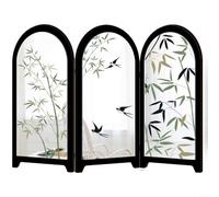 SMZhomeone Miroir pliable en acrylique de style chinois, décoration créative 3D avec design oriental complexe pour décoration de table d'intérieur, transparent, 23 x 33 cm (E)