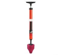 SMZhomeone Outil de dragage de toilettes One-Shot pour enlever le blocage des tuyaux à pression d'air pour égouts de salle de bain efficace dispositif de débouchage léger ABS noir 64 x 28 cm (rouge)