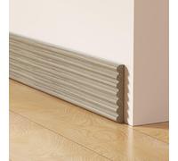 SMZhomeone Plinthe autocollante imitation bois imperméable en caoutchouc pour protection des bords de mur, moulure décorative, dissimuler les imperfections, salle de bain, cuisine, 2 m x 8 cm (E)
