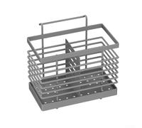 SMZhomeone Support mural pour ustensiles de cuisine - Égouttoir à baguettes pour cuillères et pinces - Organiseur peu encombrant 16 x 15 x 10 cm (gris)