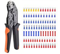 SN-02C Kit d'outils de sertissage de fil AWG 23-13 avec 280 pièces connecteurs électriques de fil isolé anneau bout à bout cosses de câble de pelle assortiment Sertisseuse SN-02C