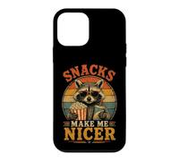 Snacks Make Me Nicer Feral Raton Laveur Fast Food Amateur de collations Coque pour iPhone 12 Mini