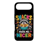 Snacks Make Me Nicer Feral Raton Laveur Fast Food Amateur de collations Coque pour iPhone Air