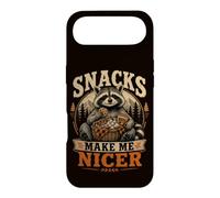 Snacks Make Me Nicer Feral Raton Laveur Fast Food Amateur de collations Coque pour iPhone Air