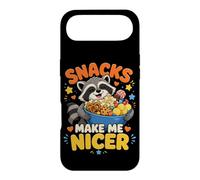 Snacks Make Me Nicer Feral Raton Laveur Fast Food Amateur de collations Coque pour iPhone Air