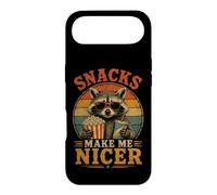 Snacks Make Me Nicer Feral Raton Laveur Fast Food Amateur de collations Coque pour iPhone Air