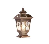 SnamicE Lampadaire d'extérieur en aluminium moulé sous pression moderne IP65 étanche à la pluie pour jardin, clôture, parc, cour, bronze, hauteur : 44 cm