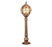 SnamicE Lampadaire d'extérieur en verre d'aluminium pour pelouse, lampadaire méditerranéen, IP65, étanche IP65, pour jardin, route, colonne, poteau pilier, 1,65 m