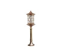 SnamicE Lampadaire d'extérieur en verre E27 rétro étanche IP54 en aluminium moulé sous pression Laiton Hauteur 80 cm