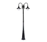 SnamicE Lampadaire d'extérieur étanche IP65 haut poteau lumineux vintage en aluminium moulé sous pression et verre Lampadaire de rue traditionnel extérieur jardin cour chemin chemin 210 cm
