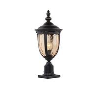 SnamicE Lampadaire d'extérieur étanche vintage en aluminium moulé sous pression pour paysage, parc, rue, patio, pilier, éclairage extérieur, 48 cm