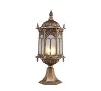 SnamicE Lampadaire d'extérieur pour clôture, parc, éclairage de rue, éclairage de route, lampadaire, colonne simple, lampadaire, villa, pelouse, jardin, terrasse, laiton
