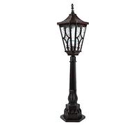 SnamicE Lampadaire d'extérieur pour pelouse - Lanterne rétro en verre - Hauteur : 1,1 m - Étanchéité IP42 - En aluminium moulé sous pression - Pour parc, jardin