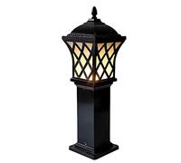 SnamicE Lampadaire d'extérieur traditionnel en verre IP44 étanche à l'eau et à la pluie Noir