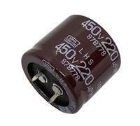 Snap-In Elko Condensateur 220µF 450V | Condensateur électrolytique jusqu'à une température de 105°C | 30x25mm | 220uF ELHS451VSN221MR25S UCC
