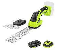 SnapFresh 20V Taille-Haie sans Fil, Cisailles À Gazon 2 en 1 avec Batterie 2000mAh Et Chargeur, Lame De Taille-Haie 220mm Et Coupe-Herbe 120mm, Taille-Buisson Électrique pour Jardin Et Pelouse
