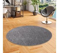 Snapstyle Cottage - Tapis Shaggy à Poils Longs Rond - Gris - 4 Tailles Disponibles