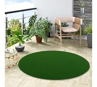 Snapstyle Kingston - Tapis Type Gazon Artificiel Rond - pour Jardin, Terrasse, Balcon - Vert