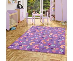 Snapstyle Tapis de Jeu pour Enfant Papillon en Violet - 17 Tailles Disponibles