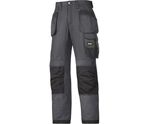 Snickers 32135804256 Rip-Stop Pantalon d'artisan avec Poches Holster Taille 256 Gris/Noir