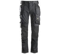 Snickers AllroundWork Stretch pantalon de travailitavec poches. Poches holster, EN 14404 Gris acier-Noir 58