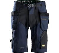 Snickers 69049504046 FlexiWork Short de travail avec poches holster Taille 46 Bleu Marine/Noir
