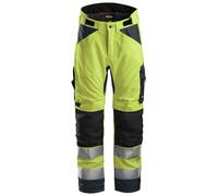 Snickers AllroundWork Hi-Vis 37.5® pantalon de travail isolantitshose, cl. 2, EN 14404, 20471 HV-jaune-gris acier S