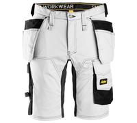 Snickers AllroundWork Stretchitsshorts avec poches holster blanc-noir 48