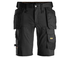 Snickers AllroundWork Stretchitsshorts avec poches holster gris acier-noir 64