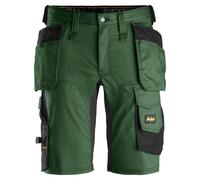 Snickers AllroundWork Stretchitsshorts avec poches holster vert forêt-noir 48