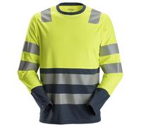 Snickers Chemise AllroundWork Hi-Vis, Cl. 2, EN 20471 HV-jaune-navy M