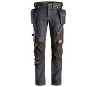 Snickers FlexiWork DenimitPantalon de travail avec . Poches holster, EN 14404 Denim-Noir 116