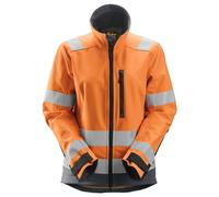 Snickers Veste de travail AllroundWork Hi-Vis Softshell pour femmesitsjacke, Kl. 2/3, EN 20471 HV-Orange-Stahlgrau S