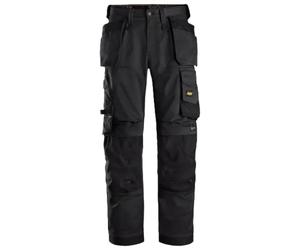 Snickers Workwear Allroundwork Stretch Loose Fit Work Pants + Holster Pockets Black -40/32 Pantalon Utilitaire de Travail, Noir/Noir, 40W x 32L Homme