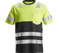 Snickers Workwear AllroundWork T-shirt haute visibilité Jaune Hi-Vis/Noir XL